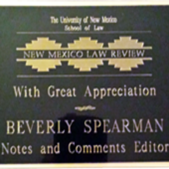 University of New Mexico School of Law Notes and Comments Editor